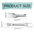 thumbnail image 3 of Vegetable Chopper Tool 2 in 1 Stainless Watermelon Slicer & Fork Head Cutter with Round Handle Portable Kitchen Gadget for Camping & Parties, 3 of 9