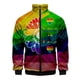 thumbnail image 3 of Chaqueta informal de manga larga con cremallera y cuello alto en 3D para hombre y mujer, con bandera del arcoíris, para lesbianas y gays, moda LGBT, 3 of 5