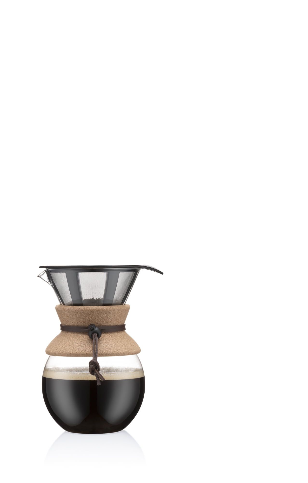 Bodum Pour Over Coffee Maker with Permanent Filter, 34 Ounce, Cork Used