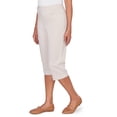 thumbnail image 3 of Alfred Dunner Womens Petite Stretch Stripe Clamdigger Capri Pant, 3 of 4