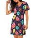 thumbnail image 2 of Easygdp Donuts1 Camisón de manga corta para mujer, informal, estampado, 2 of 6
