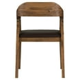 Boraam Rasmus Wood and Faux Leather Dining Armchair, Chestnut Wire