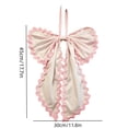 thumbnail image 3 of Wavy Edge Fabric Large Bow with Hanging Ribbon Multi Color Big Bow Ornament for Curtain Tieback Door Wreath Wall Birthday Party Decoration, 3 of 6
