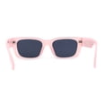thumbnail image 4 of Classically Square Narrow Rectangle Plastic Womens Sunglasses Pink Black, 4 of 4
