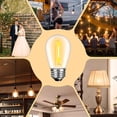thumbnail image 3 of 24PCS Focos Led Luz Calida, Bombillas de Repuesto LED S14, Focos Vintage Luz calida, Inastillable e Impermeable, 2200K, E26, 110V, para Luces de Cadena para Exteriores, 3 of 9