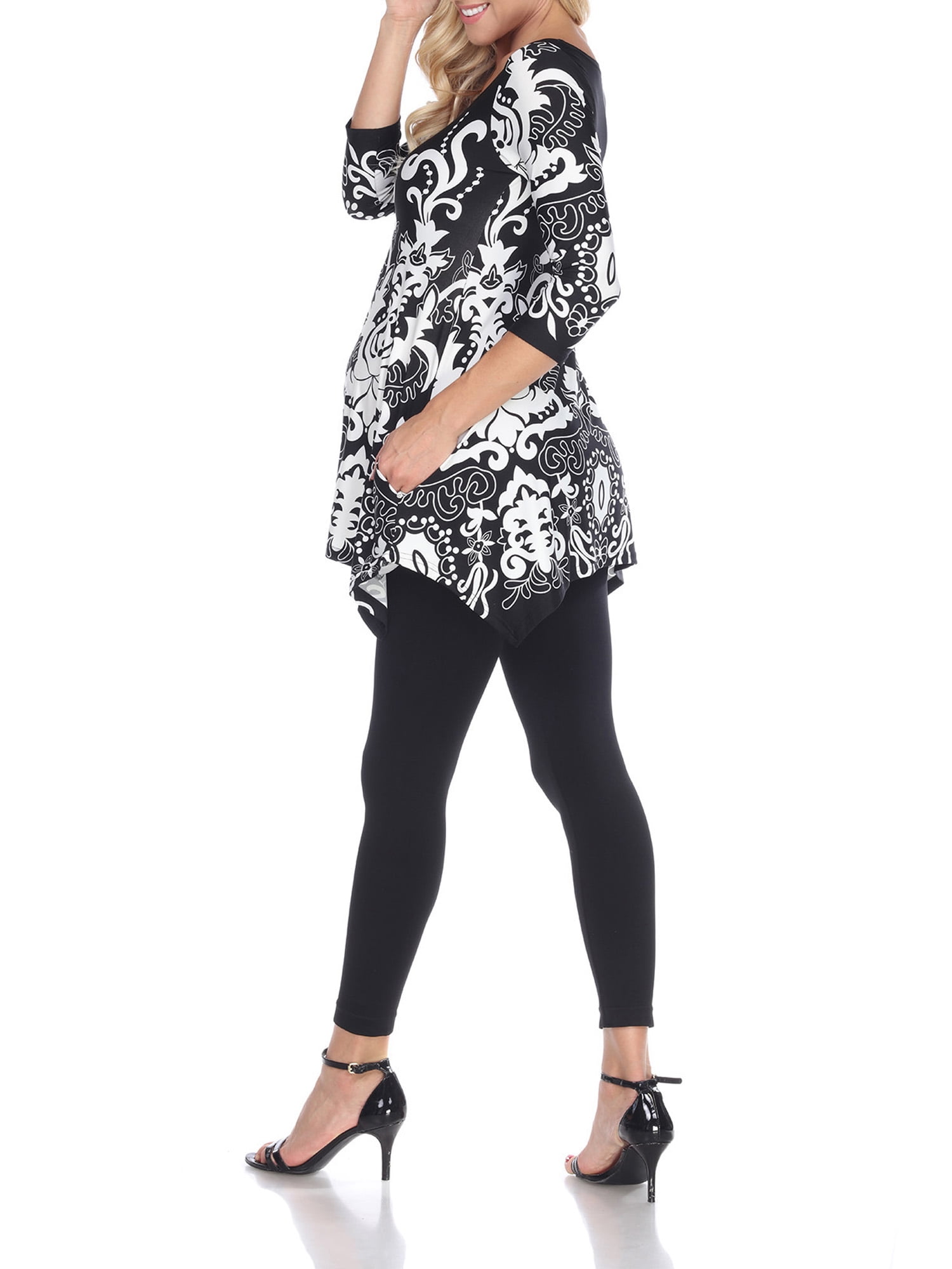 White Mark Women's Maternity Ganette Tunic Top