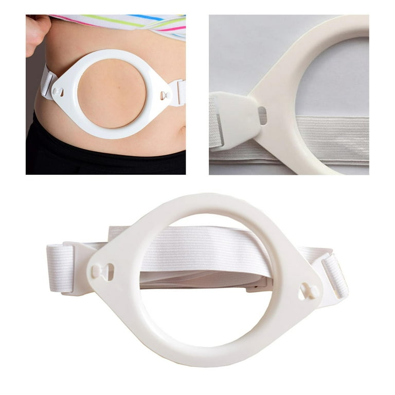 Lightweight Ostomy Belt, Portable Length Adjustable Strap Ostomy Hernia  Belt, for Post-Operative Care After Colostomy Ileostomy Surgery. White