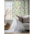 thumbnail image 4 of Sheer Curtains 72 Inches Long, Colorful Flowers Semi Sheer Curtains Light Filtering Window Treatment, Botanical Wildflowers Floral Green Privacy Voile Drapes for Living Room Bedroom 52x72 Inch, 4 of 7