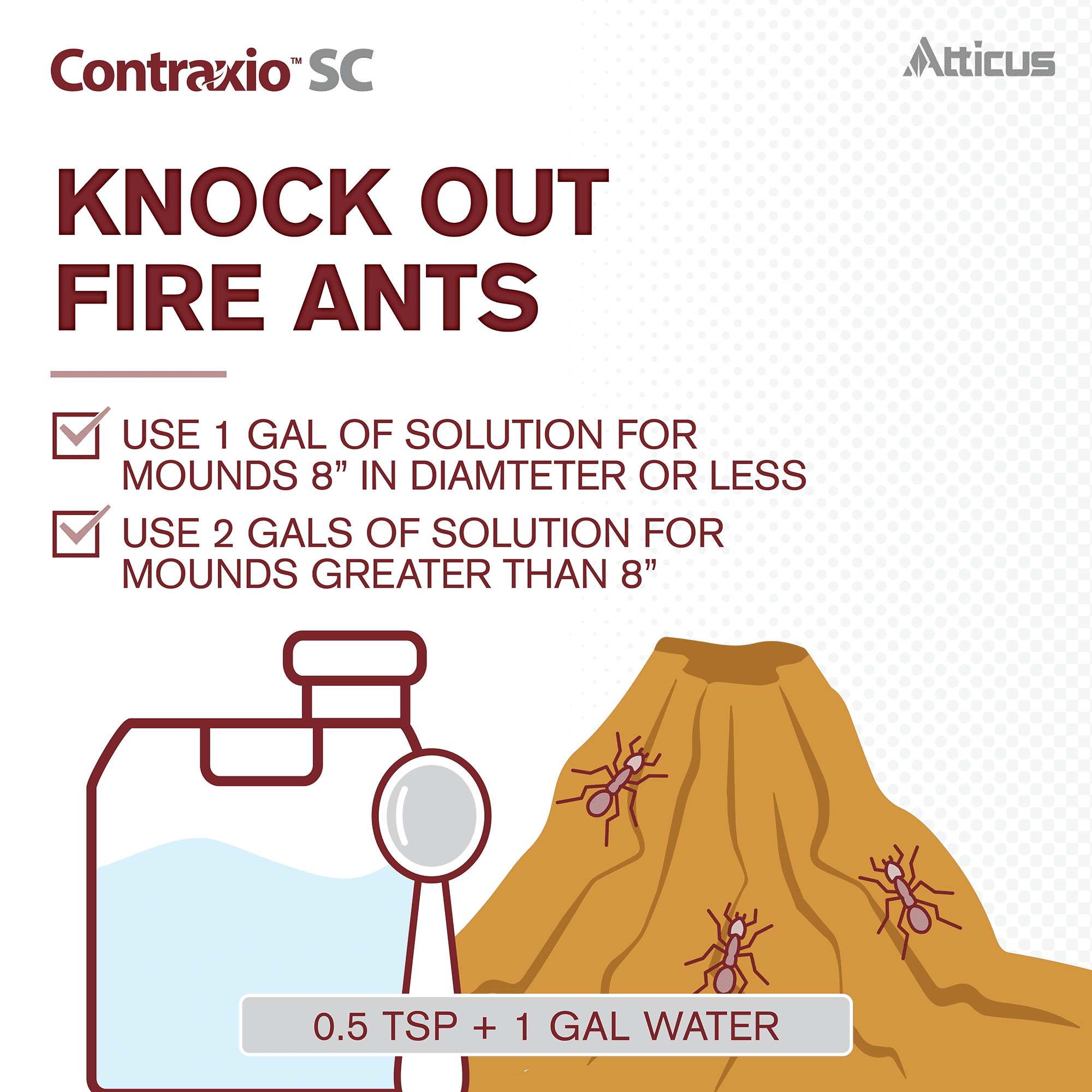 Contraxio SC Insecticide with Spinosad (32 OZ) Natural Pest Control for Lawn, Landscapes and Gardens by Atticus