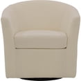thumbnail image 2 of Pemberly Row 19"H Traditional Fabric Swivel Club Chair in Cream, 2 of 4
