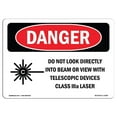thumbnail image 1 of SignMission OS-DS-A-1218-L-1408 12 x 18 in. OSHA Danger Sign - Do Not Look Directly Into Class IIIb Laser, 1 of 1