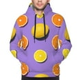 thumbnail image 4 of Bingfone Yellow Lemon And Orange Men'S Drawstring Hoodie Long Sleeve Pocket Sweatshirts-X-Large, 4 of 9