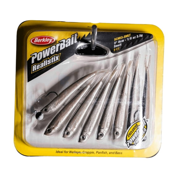 Berkley PowerBait Power Minnow Fishing Bait, Smelt, 3in | 8cm