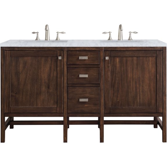 James Martin Vanities E444-V60d-3Car Addison 60" Free Standing Double Basin Hardwood