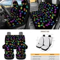 thumbnail image 3 of Jeiento Paw Print Car Seat Covers Full Set 15 Auto Steering Wheel Cover Seatbelt Shoulder Pad Coasters Garbage Bin Rear View Mirror Cover Keychain Air Vent Storage Pouch for SUV Van Truck Sedan, 3 of 7