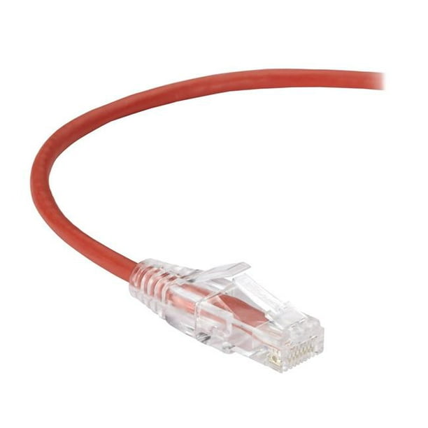 Black Box C6PC28-RD-12 12 ft. Slim Net CAT6 250-MHz 28-AWG Stranded  Ethernet Patch Cable - Unshielded, PVC, Snagless Boot - Red
