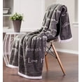 thumbnail image 3 of Chanasya Warm Hugs Positive Energy Healing Thoughts Super Soft Plus Fleece Sherpa Microfiber Comfort Caring Gray Gift Throw Blanket - Get Well Soon Gift for Women Men Cancer Patient - Gray Blanket, 3 of 3