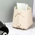 thumbnail image 5 of Leather Desktop Storage Organizer | Pencil Cup Holder & Brush Rack | Key Box & Purse Organizer | Beige/Brown | 11脳11脳13cm | Durable Design for Home, Office, Restaurant, 5 of 6