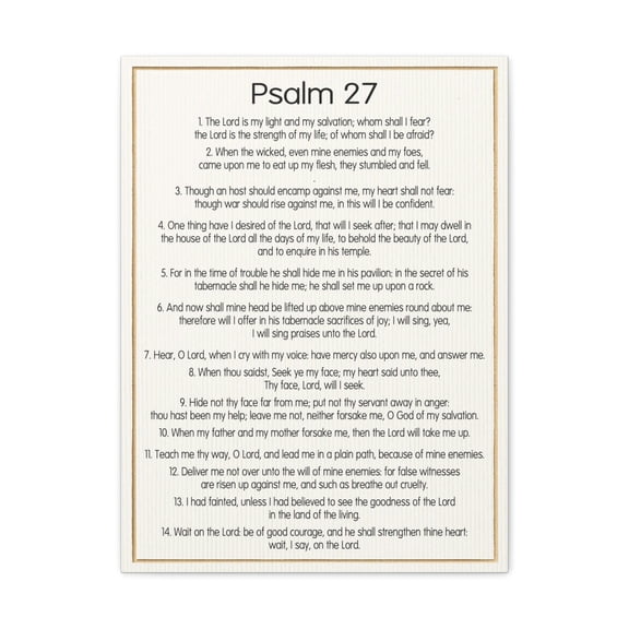 Scripture Walls Fearless Trust in God Psalm 27:1 Christian Wall Art Bible Verse Print Ready to Hang Unframed