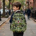 thumbnail image 4 of Aplkyhs Green Camo Fish Adorable Backpack Lightweight Casual School Bookbag for Kids 9-12 Water Resistant with Padded Straps for Daily Use, 4 of 7