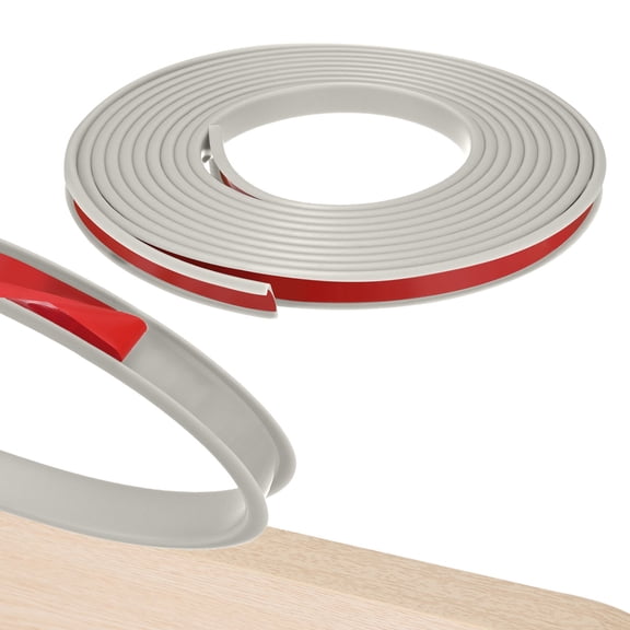 Uxcell U-Shape Edge Banding, 16.4FT x 1/2" TPE Self Adhesive Edging Trim for Furniture/Cabinets [khaki]