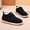 Black, variant on Winter Boots for Women Warm Fleece Memory Foam Loafer Slippers Casual Lace up Outdoor Flat Comfortable Suede Ankle Boots Coffee 5.5(36)