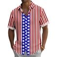 thumbnail image 2 of Ankishi American Flag Button Up Shirt US Flag Print Casual Short Sleeve Summer Shirt Vacation Tops for Memorial Day, 2 of 8