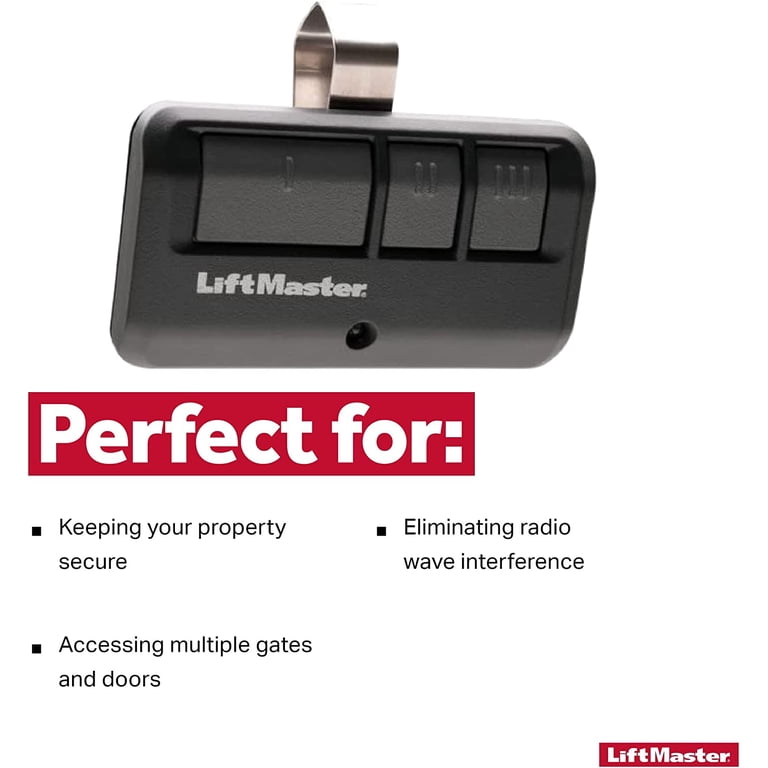 LiftMaster 893LM Security+ 2.0 3-Button Visor Clip Garage Door Opener