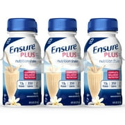 Ensure Plus Nutrition Shake with 13 grams of high-quality protein, Meal Replacement Shakes, Vanilla, 8 fl oz, 24 count