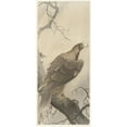 thumbnail image 3 of Ohara Koson 8x14 Black Modern Framed Museum Art Print Titled - Eagle on Tree Branch (1900 - 1910), 3 of 5