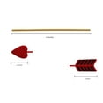 thumbnail image 4 of Nicky Bigs Novelties Cupid Bow and Arrow Prop Set - Gold and Red, Valentines Halloween Costume Accessory, 4 of 9
