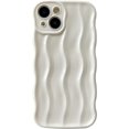 thumbnail image 2 of Caseative Patrón de ondulación de agua Marco de onda rizada suave compatible con funda para iPhone (blanco, iPhone 13 Pro Max), 2 of 4