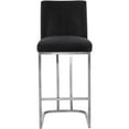 thumbnail image 3 of Meridian Furniture Heidi 26"H Velvet Counter Stool in Black, 3 of 5