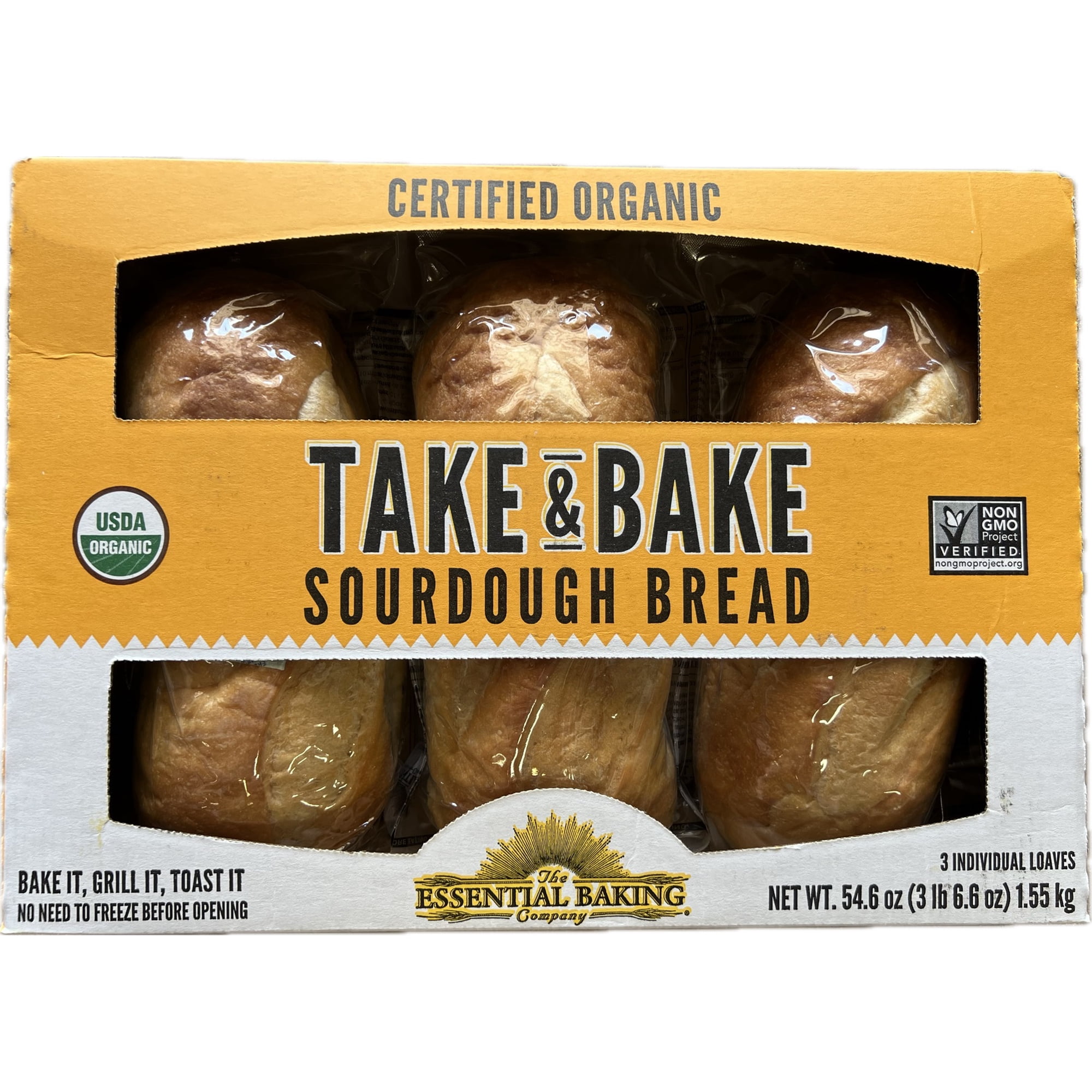 Essential Baking Company Organic Artisan Sourdough Bread, 18.2 Ounce (Pack of 3)