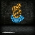 thumbnail image 3 of Glowneon Coffee Beans Neon Sign, Coffee Beans Led Light, Coffee Shop Decorative Neon Sign, 3 of 4