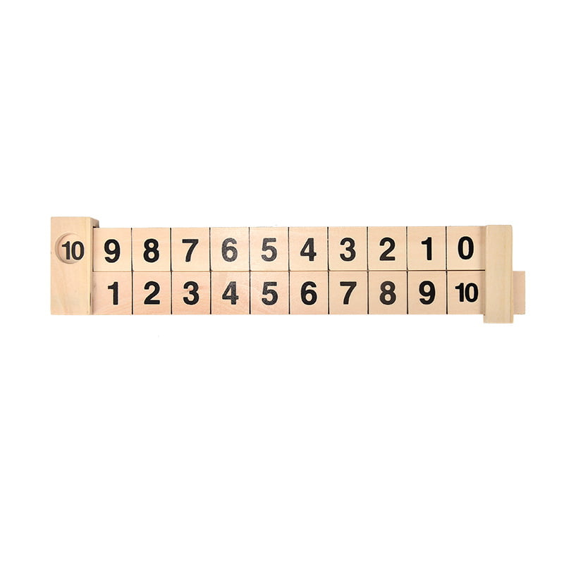 Wooden Math Arithmetic Addition Subtract Learning Ruler Kids Education Toy G_MO 
