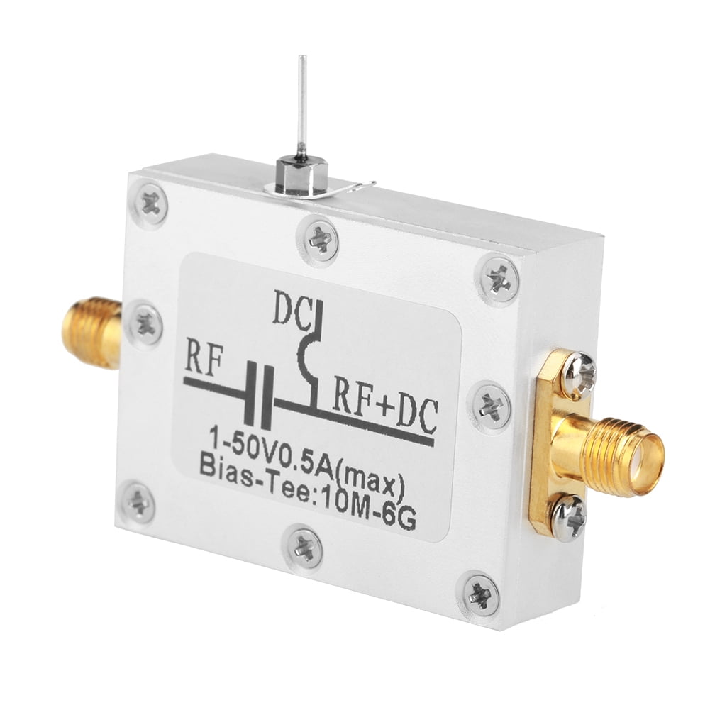 Tebru RF Bias Tee, 1 Pcs 10MHz-6GHz Bias Tee 10MHz-6GHz Broadband Radio ...