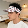 thumbnail image 5 of Mens Visor Cap Wig Adjustable Baseball Cap Golf Hats with Fake Hair, 5 of 5