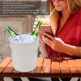 thumbnail image 5 of Tinas para bebidas para fiestas, cubos de hielo de metal Tinas para bebidas, cubo enfriador de vino, cubo de vino de metal para barra de cócteles, cubo enfriador de bebidas para Navidad, 5 of 5