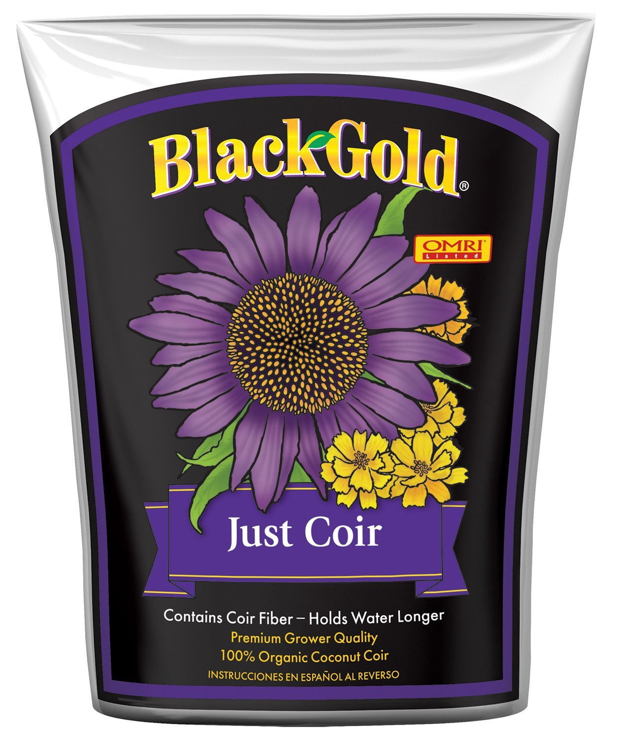 SunGro Black Gold Natural and Organic Just Coir Soil Amendment Mix, 2 Cubic Feet