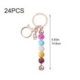 thumbnail image 2 of Jiibva 24Pcs Beadable Keychains Bars, Metal Beaded Keychain Blanks Bulk Making Supplies Kit with Lobster Hook for Pendant DIY Art Crafts, 2 of 6