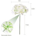 thumbnail image 3 of CPDD 26 Pieces Silk Hydrangea Flowers Artificial Flowers Heads with Stems for Home Wedding Party Decorations (Ivory) Ivory, 3 of 7