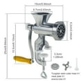 thumbnail image 6 of Tzgsonp Manual Meat Grinder with Handle Meat Crank Rustproof Meat Grinder Sausage Maker Table Mount Pork Mincer with 3 Sausage Maker Tube Multifunctional Meat Grinding Machine for Home Kitchen, 6 of 8