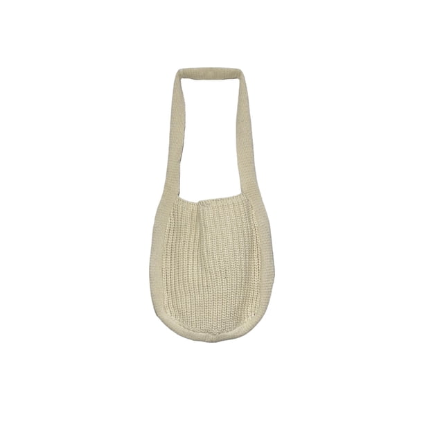 Bolso Mano Retro Punto para Mujer Bolso para Hombro Bolso Compras (beige)