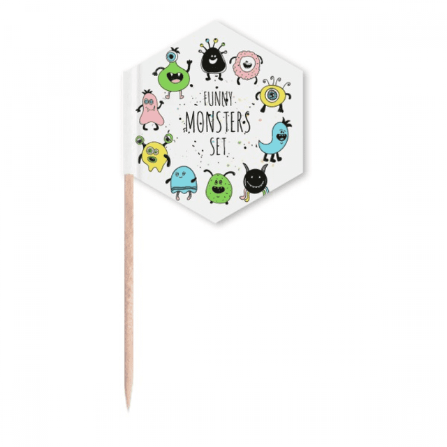 Universe And Alien Monster Set Toothpick Flags Cupcake Picks Party Celebration