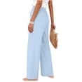 thumbnail image 6 of YIFUNIN Women's Casual Solid Color Loose Pants with Pockets, Fashion Comfort Trousers for Daily Outfits, Relaxed Fit Streetwear Style,Sky Blue L, 6 of 6
