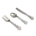 thumbnail image 3 of Hi,Fancy 3 Pieces Tableware Model Mini Lovely Size 1/12 Kitchen Spoon Early Educational Imitation Cutlery Children Baby Kids Using Silver, 3 of 9