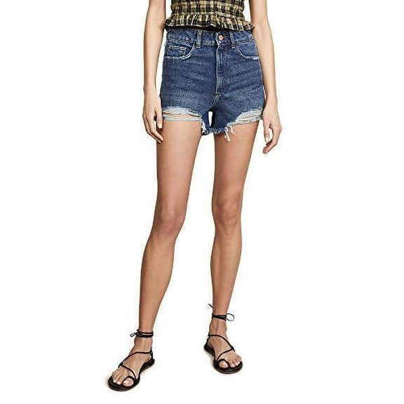 DL1961 Women's Cleo-High Rise Short, Solana, Blue Size 26