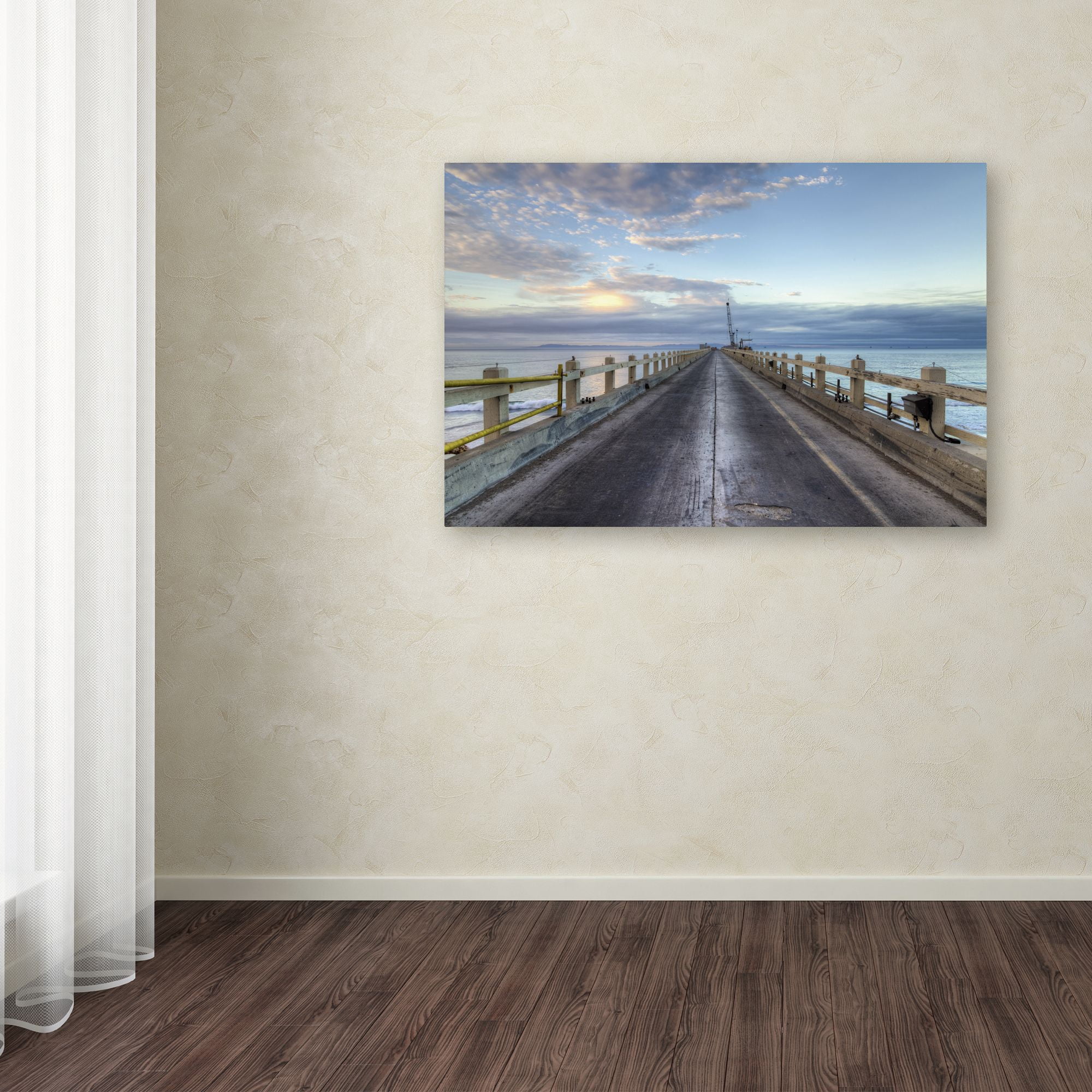 Trademark Fine Art Chris Moyer 'Carpinteria Pier View I' 16 x 24 (ALI0771-C1624GG)
