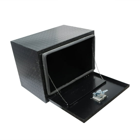 Genrics 24" x 17" x 18" Aluminum Tool Box for Flatbed Trailer Pickup Pump Truck Storage